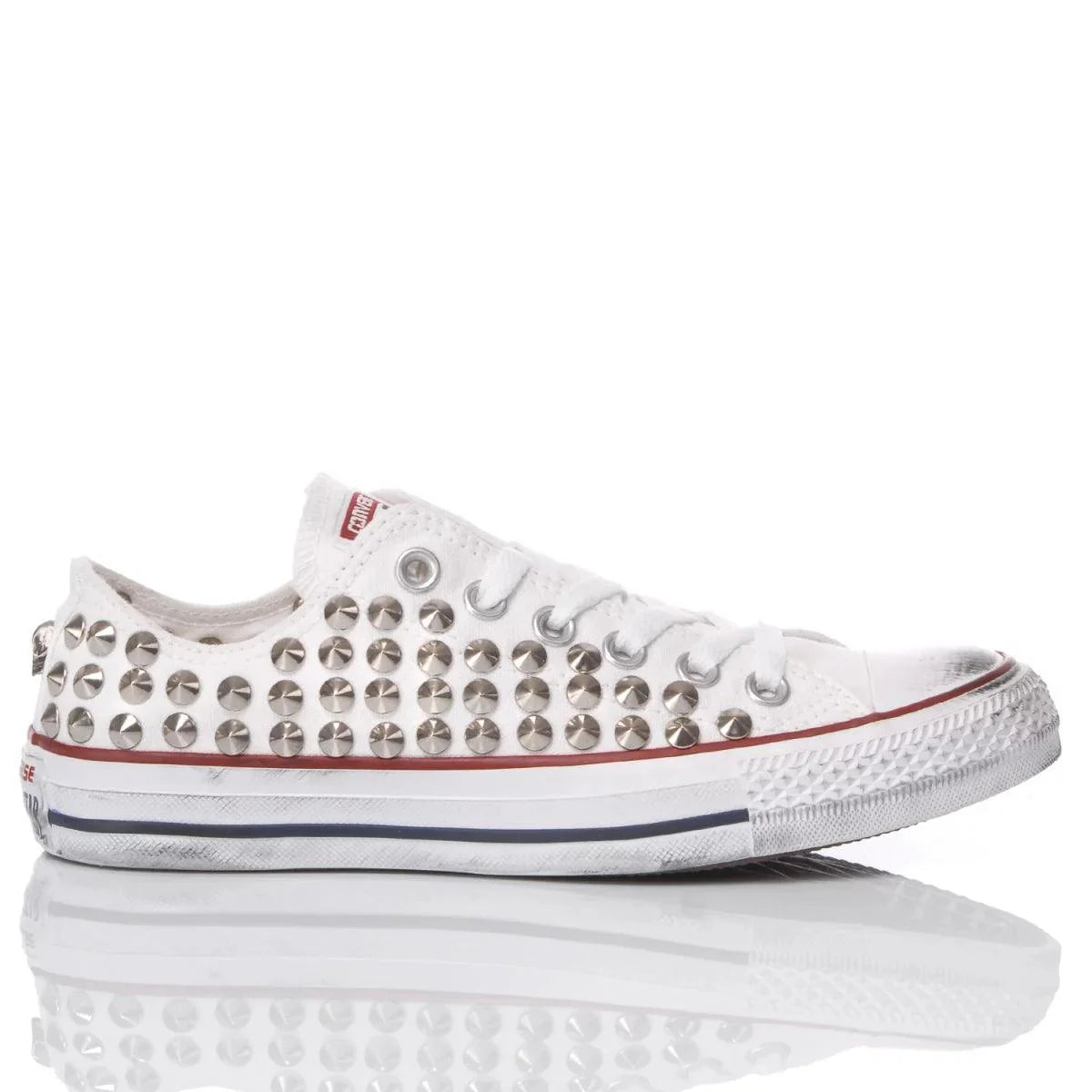 White Studded Converse Ox