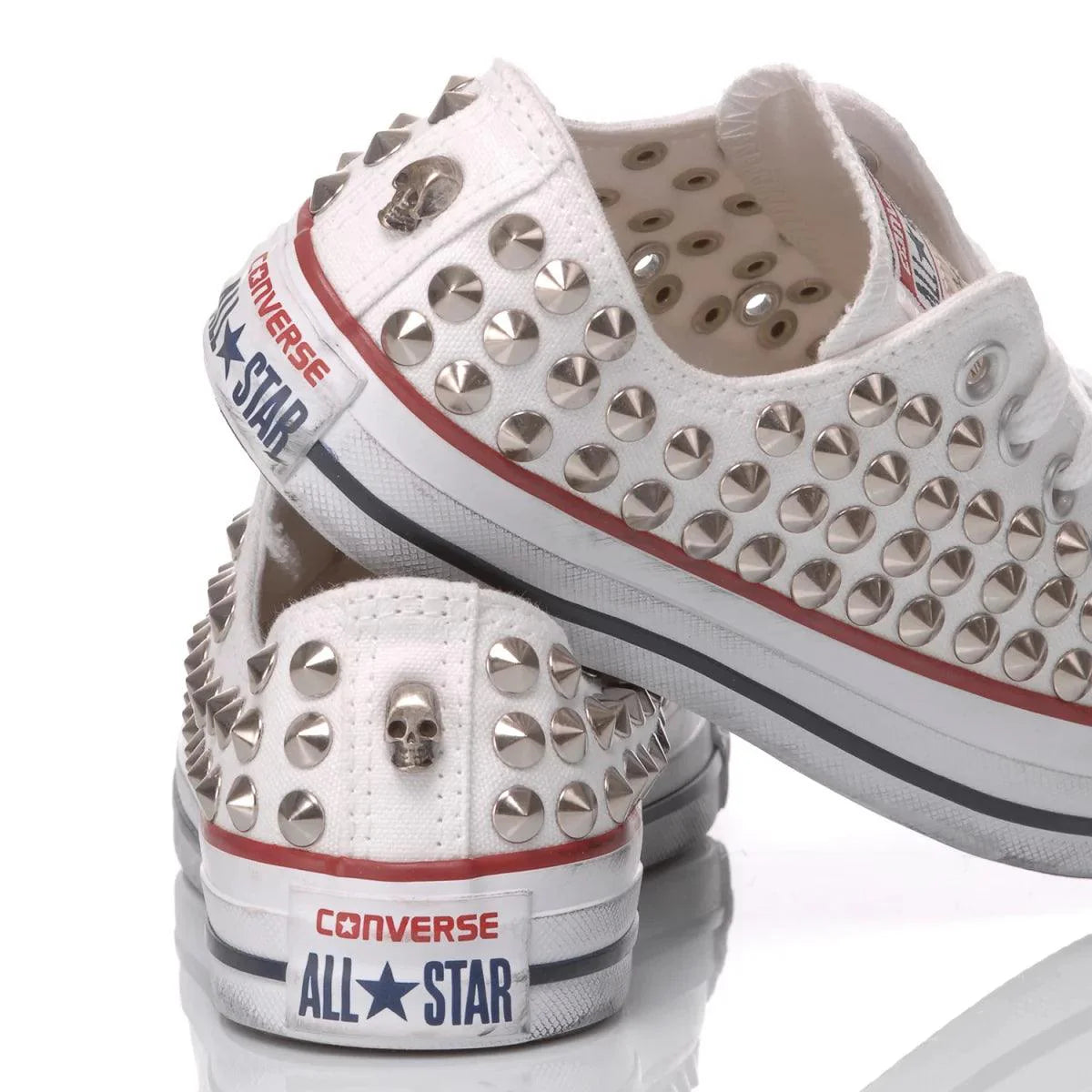 White Studded Converse Ox
