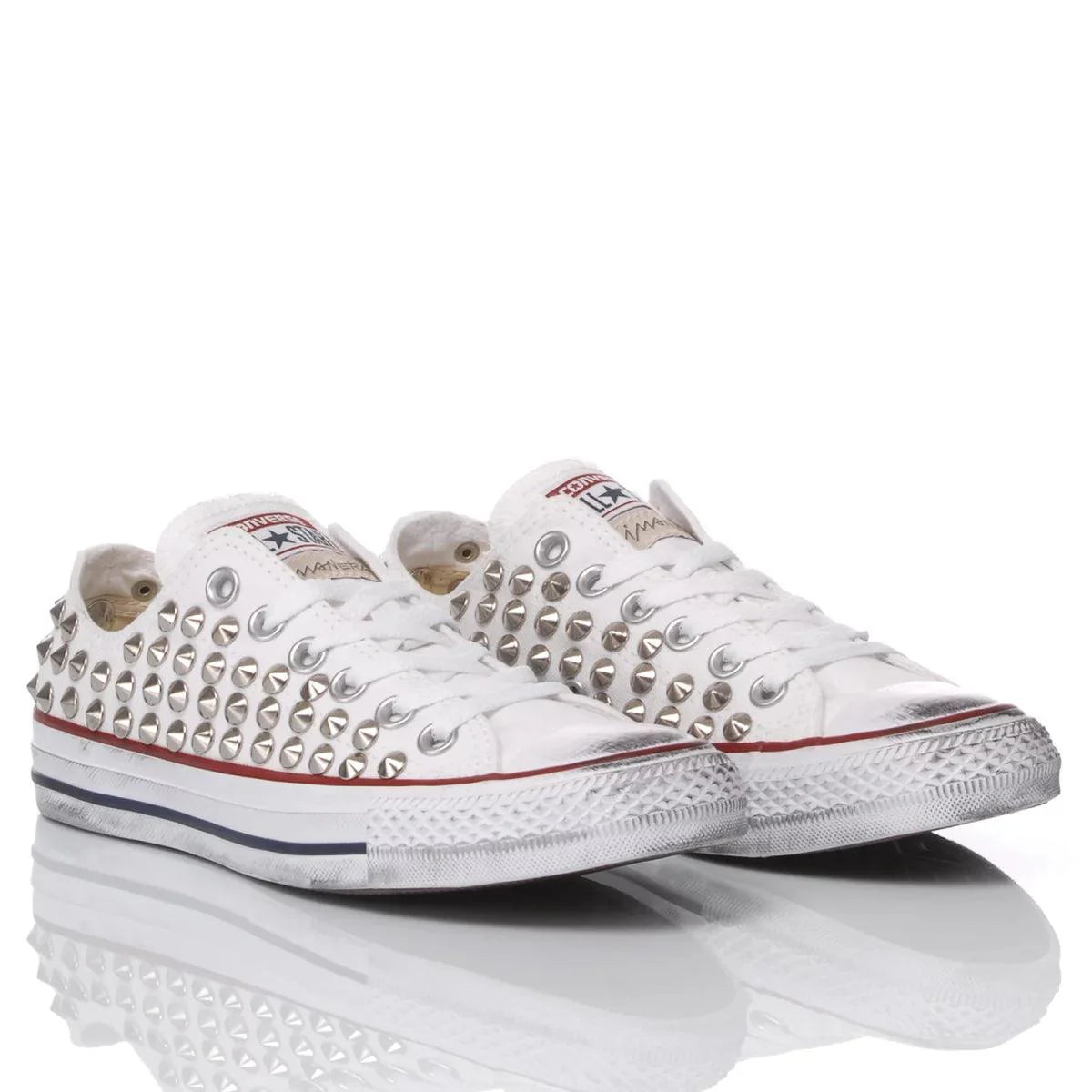 White Studded Converse Ox