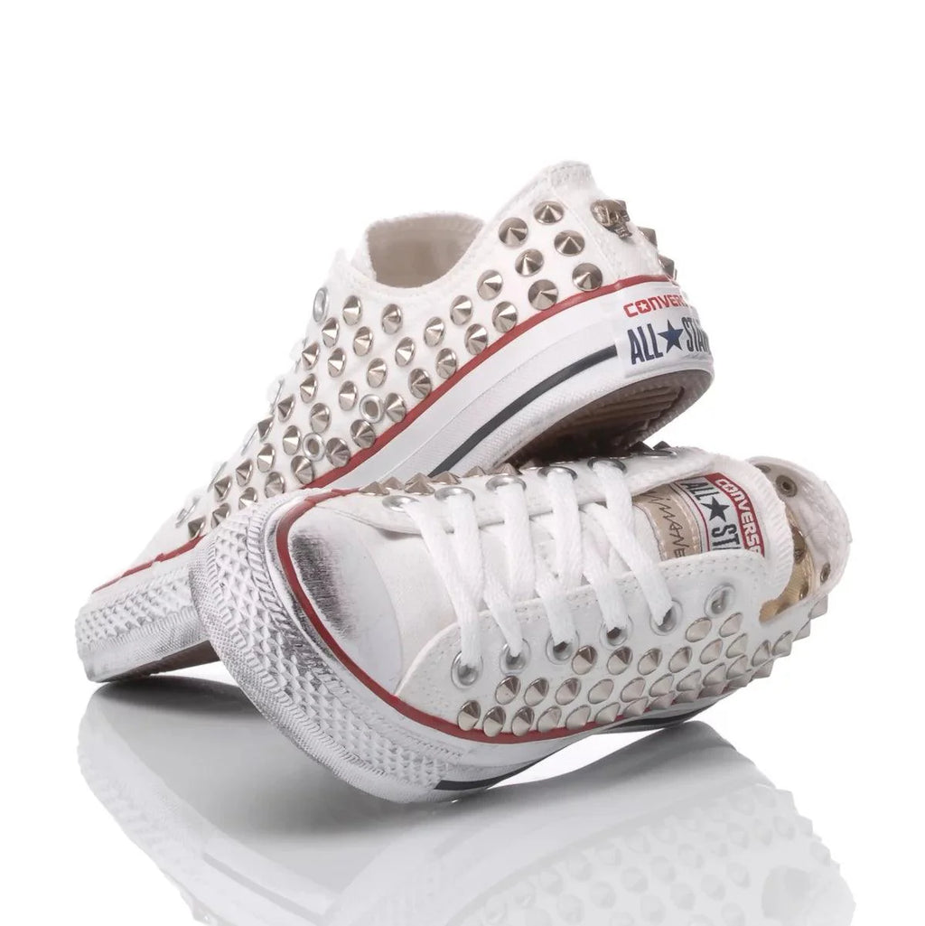 White Studded Converse Ox