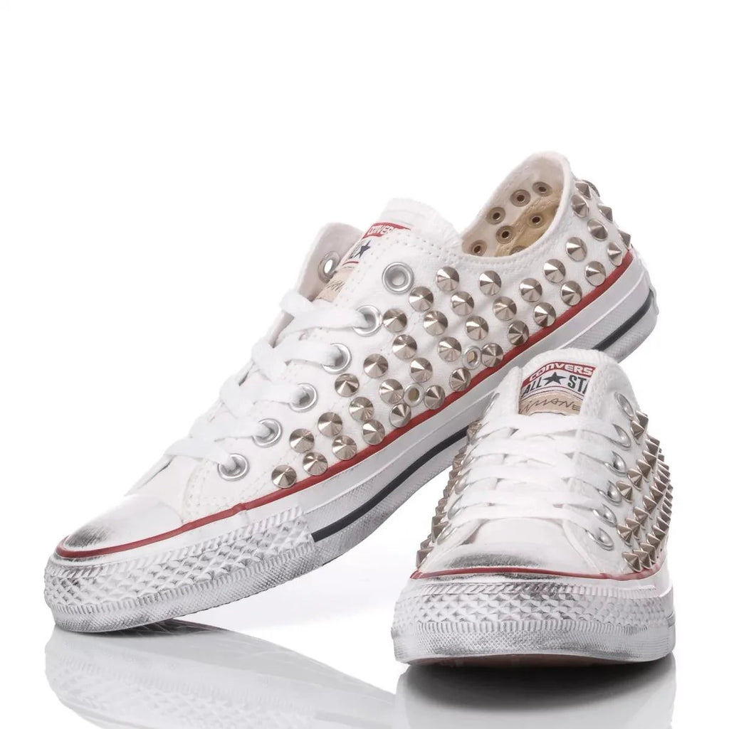 White Studded Converse Ox
